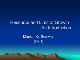 manish Food and limit of growth
