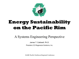 Energy Sustainability on the Pacific Rim