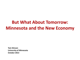 2013-10-22 Program: Minnesota and the New Economy