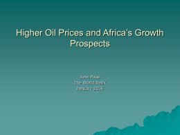 Impact of High Oil Prices on Africa