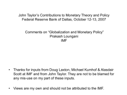 Presentation - Federal Reserve Bank of Dallas