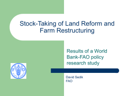 The Economic Effects of Land Reforms in Kazakhstan