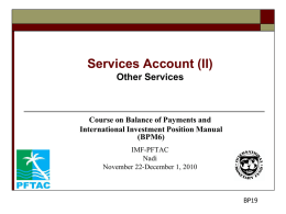 Other Services - Pacific Financial Technical Assistance Centre