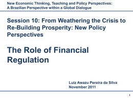The Role of Financial Regulation