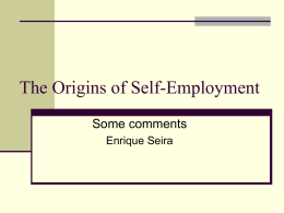 The Origins of Self-Employment