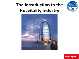W1 The Introduction to the Hospitality Industry1