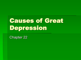 Causes of Great Depression