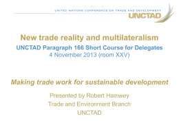 Making trade work for sustainable development