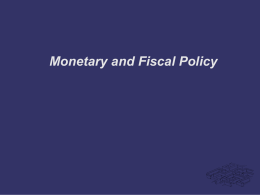 L8 Monetary and Fiscal, no ISLM