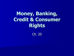 Money and Banking Notes PowerPoint