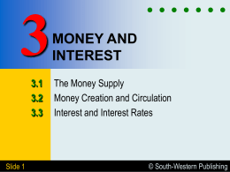 MONEY AND INTEREST