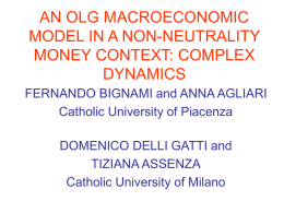 An OLG-macroeconomic model in a non