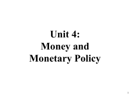 AP Macro 4-2 Money Market and Monetary Policy