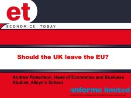 Andrew Robertson, Head of Economics and Business Studies