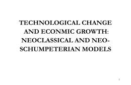 neoclassical and neo-schumpeterian models