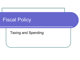 Fiscal Policy - Teacher Pages