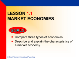 Chapter 1 – The Economic Environment