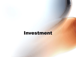 What is Investment