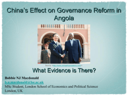 China`s impact on governance reform in Angola