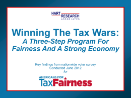 Hart Research Winning The Tax Wars Polling PowerPoint