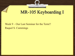 MR-105 Keyboarding I