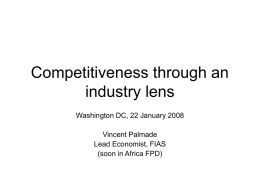 Competitiveness through an industry lens