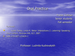 Sophomore Oral Practice