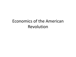 Economics of the American Revolution