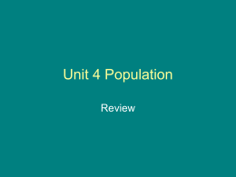 Unit 4 Population