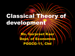 Classical Theory of development