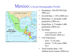 Mexico:A Social Demographic Profile