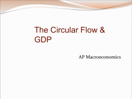 Circular Flow & GDP