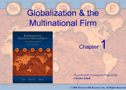 Globalization and the Multinational Firm