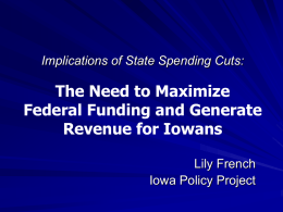 Implications of State Spending Cuts: Lilly French presentation