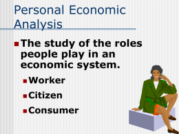 Economics and the Consumer