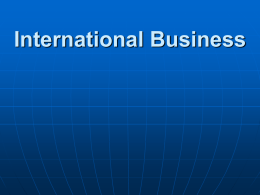 International Business GSBS6480 Trimester 3