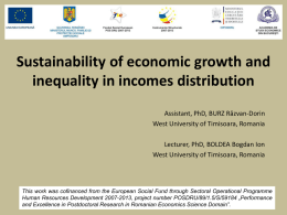 Sustainability of economic growth and inequality in incomes