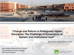 2010 Change and Reform in Portuguese Higher Education The
