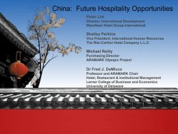 Chinese tourism - University of Delaware
