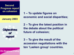 Second progress report on economic and social cohesion (january
