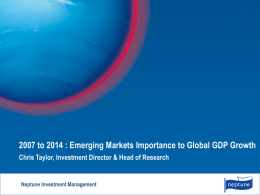 The Importance of Emerging Markets to Global