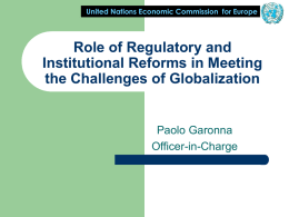 Role of Regulatory and Institutional Framework in Meeting the