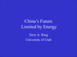 China`s Future - Department of Chemical Engineering