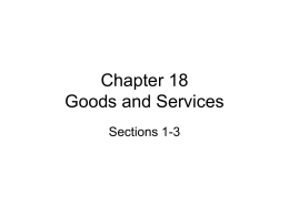 Chapter 18 Goods and Services