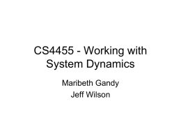 CS4455 - Working with System Dynamics