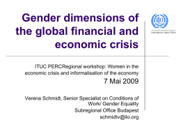 Gender dimensions of the financial and economic crisis
