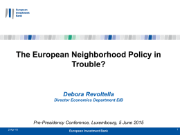 The European Neighborhood Policy in Trouble?