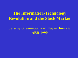 The Information-Technology Revolution and the Stock Market