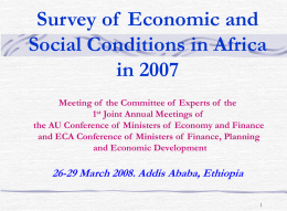 Survey of Economic and Social Conditions in Africa in 2007