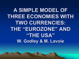 a simple model of three economies with two currencies